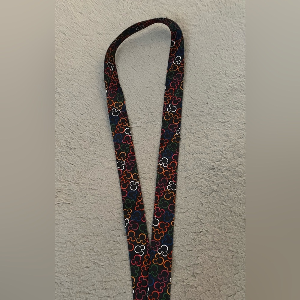 Colorful Mickey Mouse Patterned Lanyard